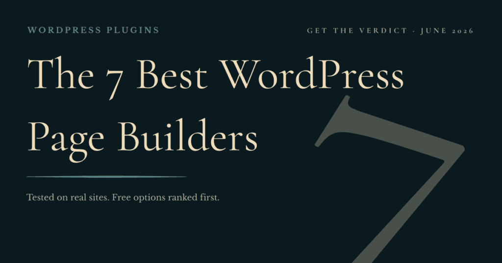 Best WordPress page builders 2026 — verdicts and recommendations